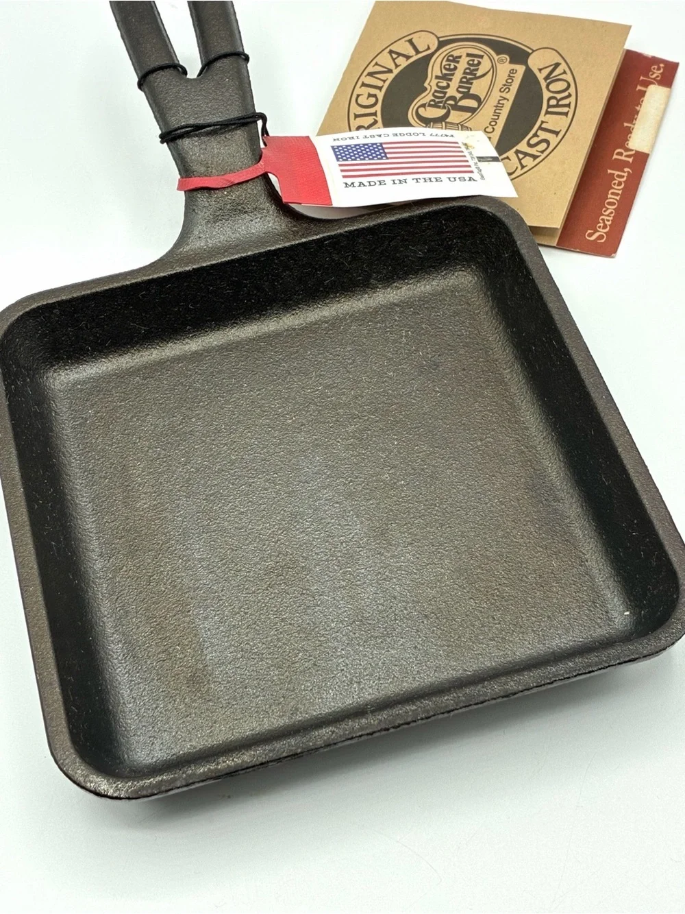 Cracker Barrel Mini Cast Iron Square Skillet 5.5” Pan New Made USA